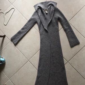 Long knit Free People open cape sweater